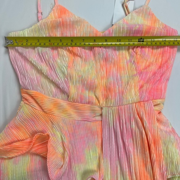 NWT 4S13NNA Multicolor Shay Pleated Tie-Dye Mini Dress – Lined (Size S) - Picture 8 of 12